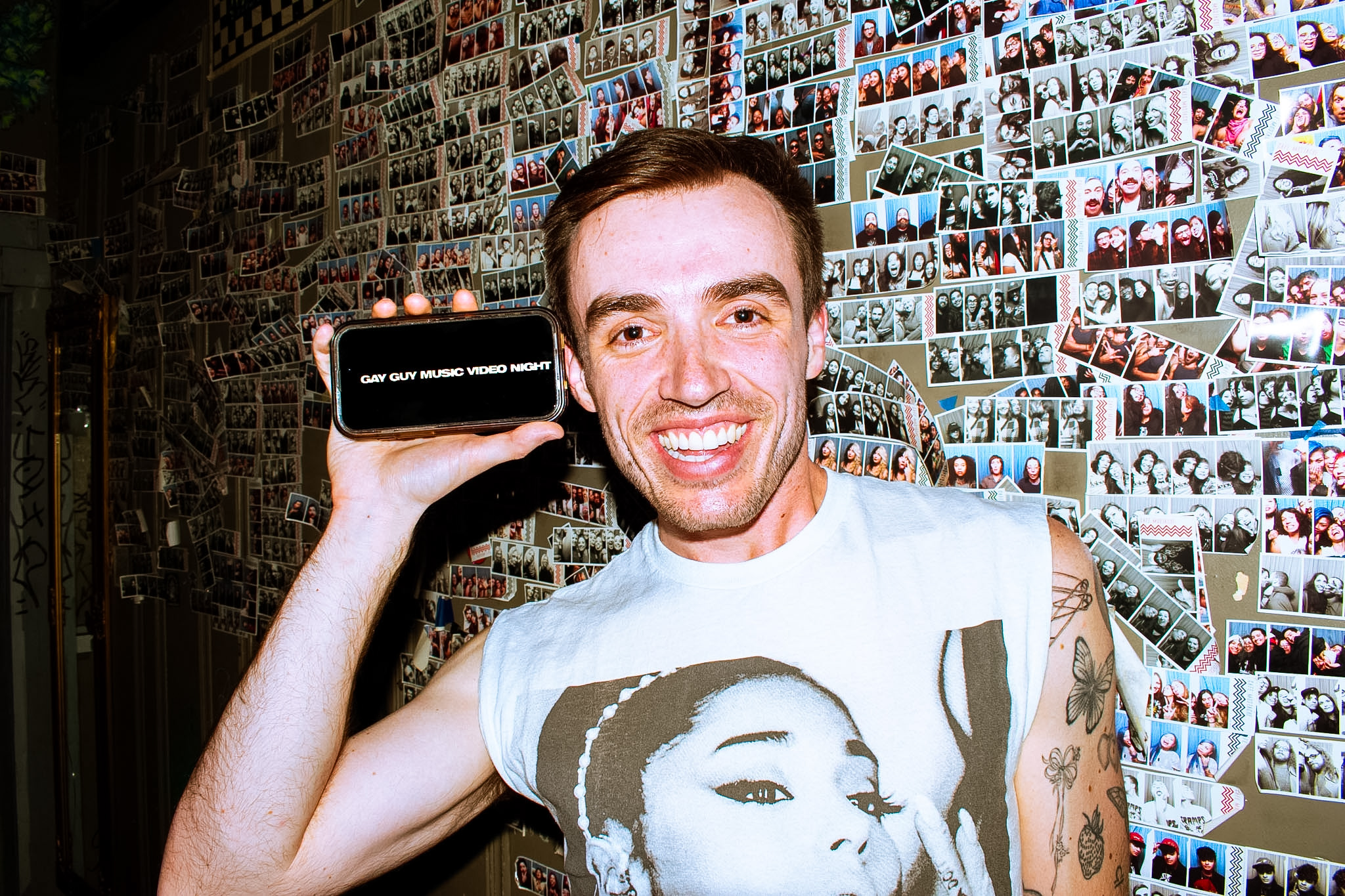 Jacob Crow hosting Gay Guy Music Video Night